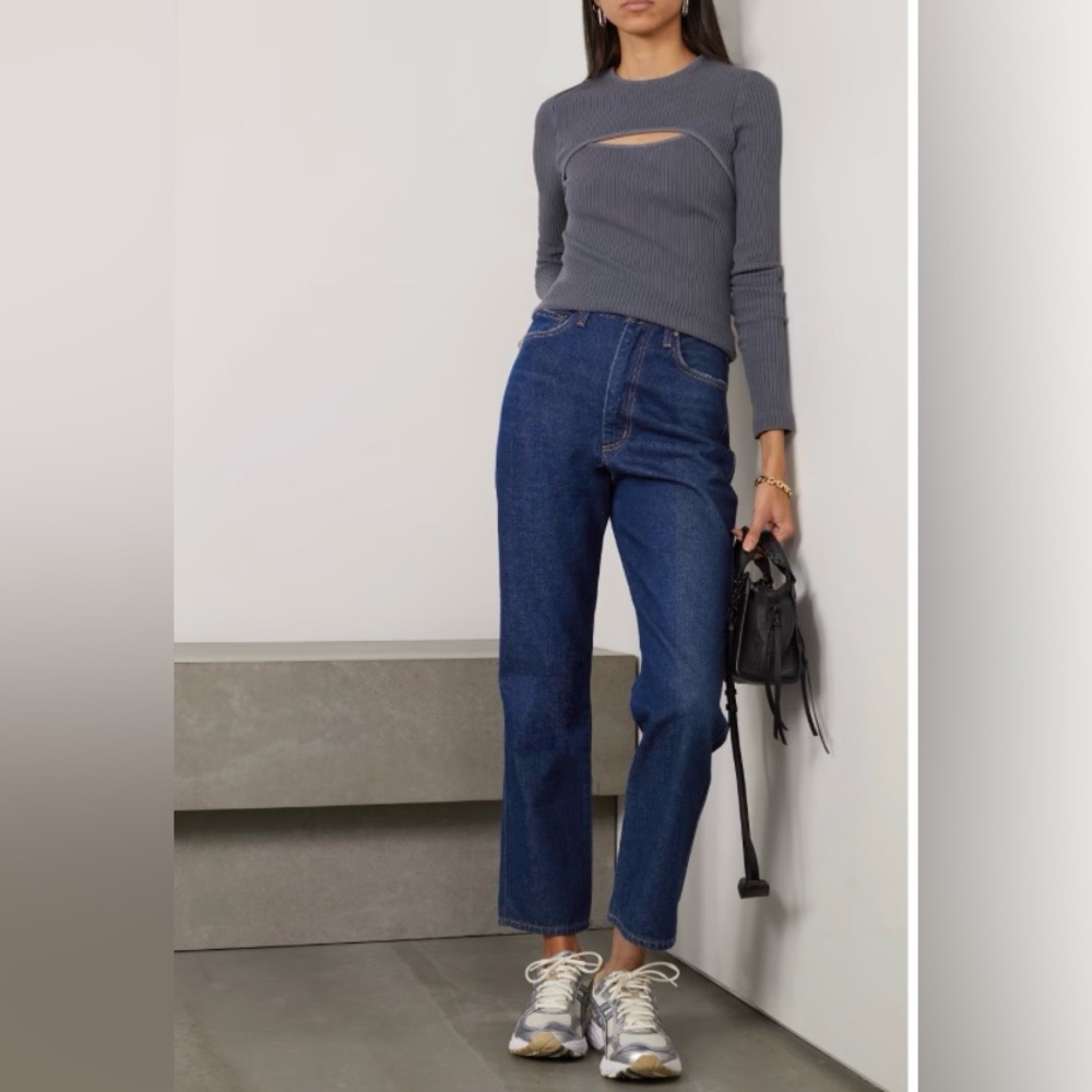 Agolde Pinch Waist Crop Jeans in indigo wash size 27